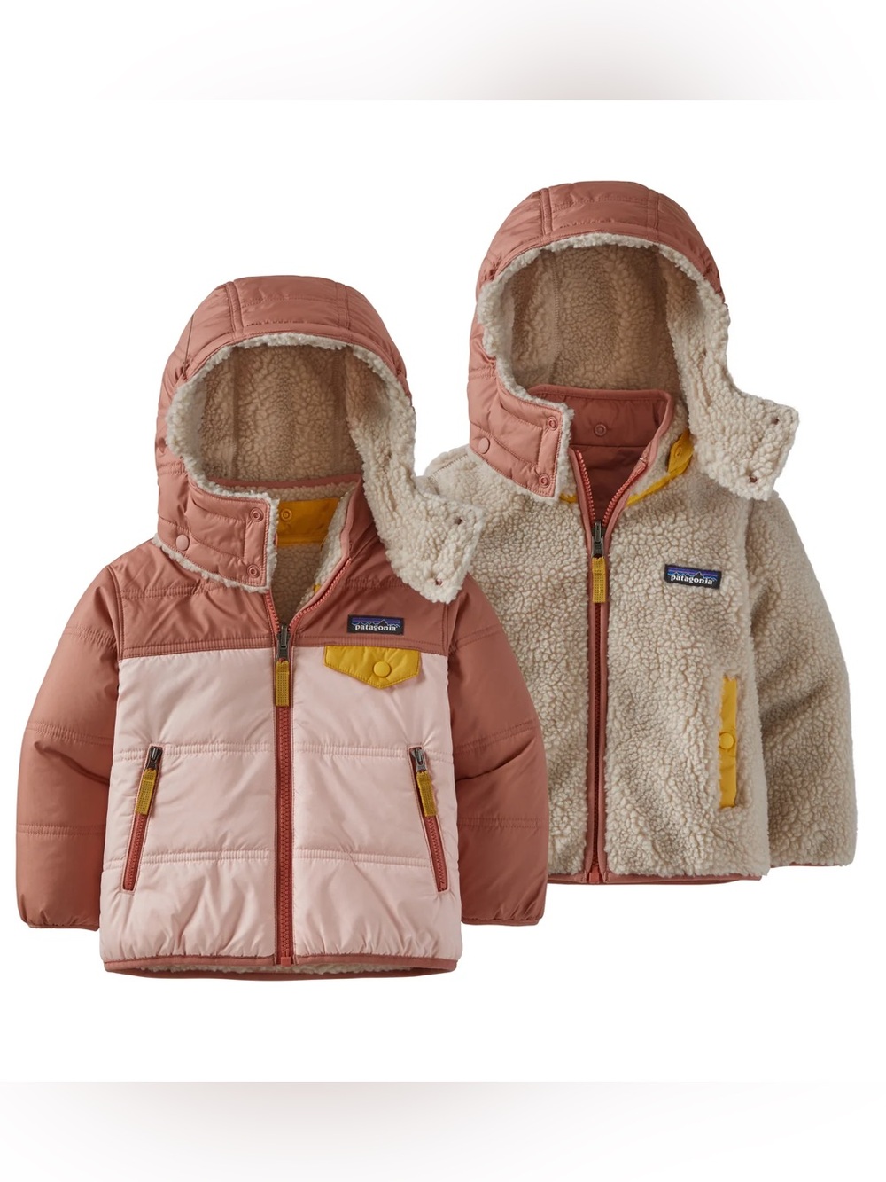 Patagonia Reversible Tribbles Hoody Winter Jacket Sherpa Puffer 6-12